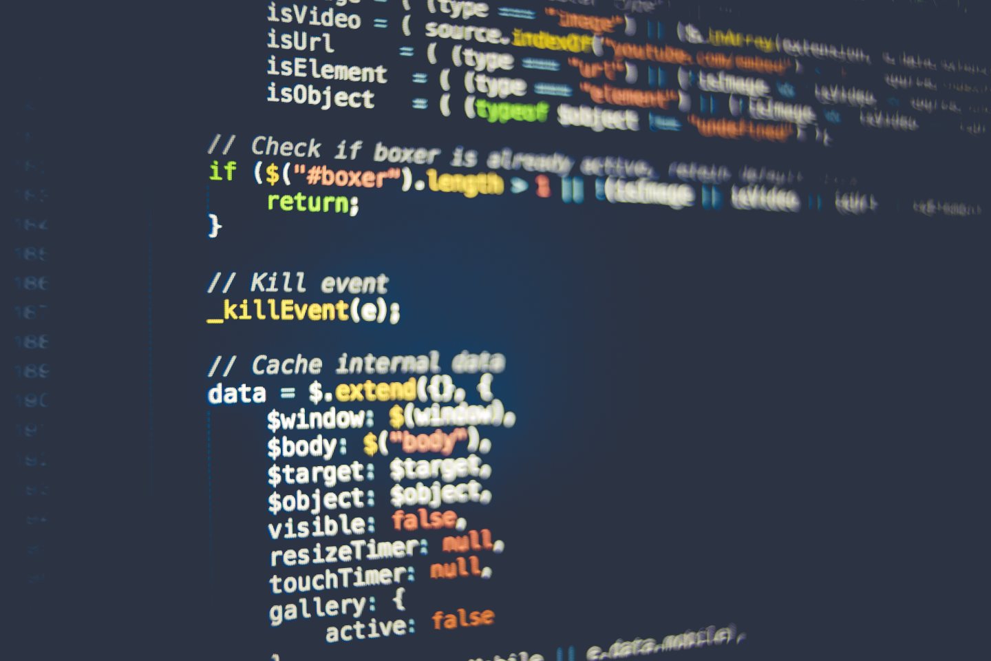 Software: code on a screen